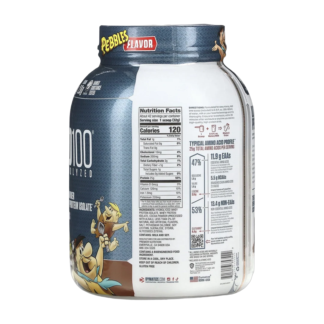 Dymatize, ISO100® Hydrolyzed, 100% Whey Protein Isolate, Cocoa Pebbles, 3 lbs (1.37 kg)