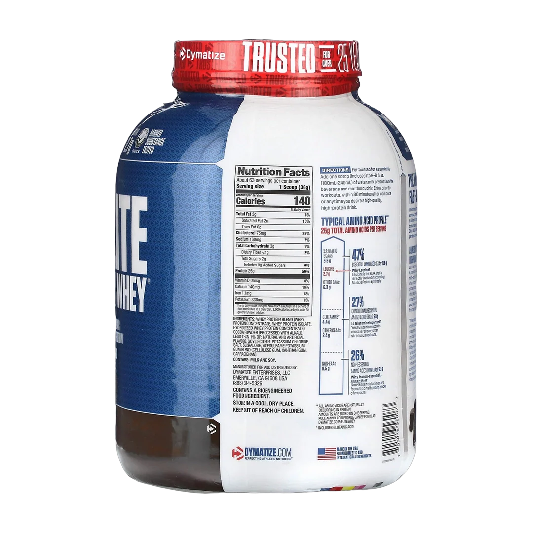 Dymatize, Elite 100% Whey Protein Powder, Rich Chocolate, 5 lbs (2.3 kg)