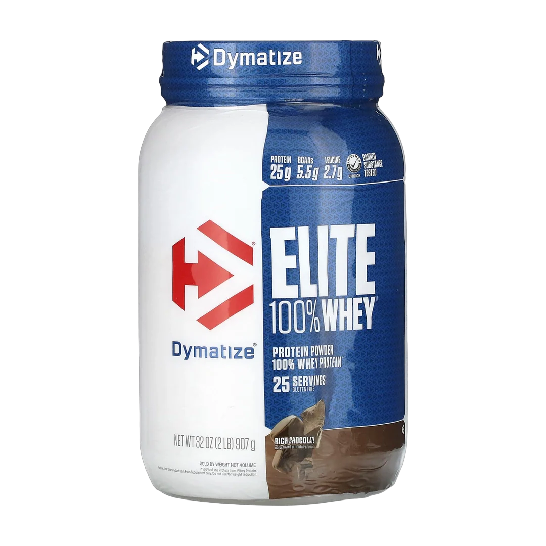 Dymatize, Elite 100% Whey Protein Powder, Rich Chocolate, 2 lbs (907 g)