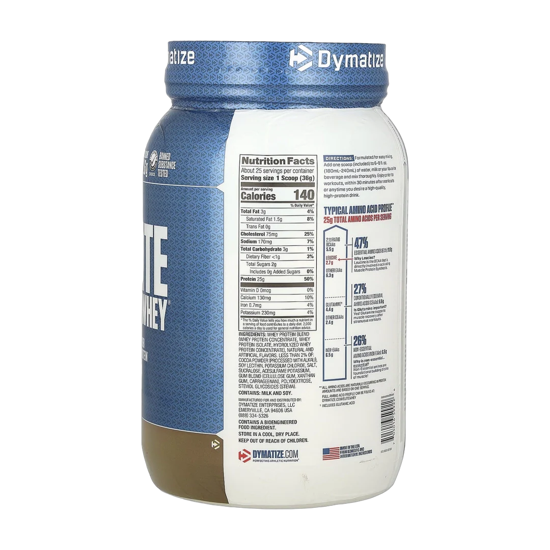Dymatize, Elite 100% Whey Protein Powder, Cookies & Cream, 2 lbs (907 g)