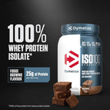 Dymatize, ISO100® Hydrolyzed, 100% Whey Protein Isolate, Fudge Brownie , 1.45 lb (660 g)