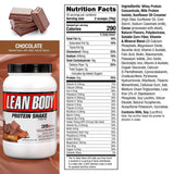 Labrada Nutrition, Lean Body®, Protein Shake Drink Mix, Chocolate, 2.47 lb (1,120 g)