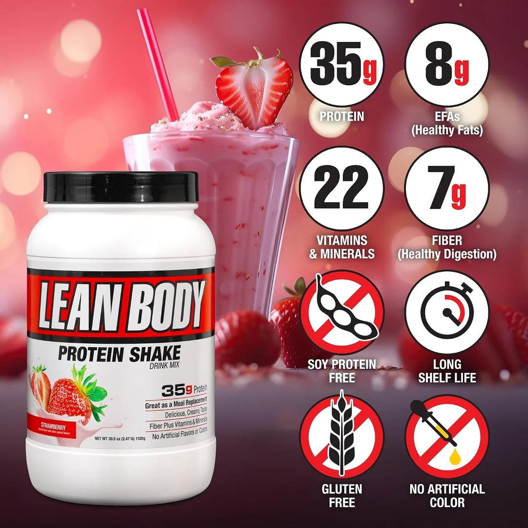 Labrada Nutrition, Lean Body®, Protein Shake Drink Mix, Strawberry, 2.47 lb (1,120 g)