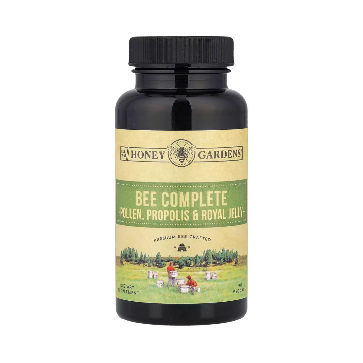 Honey Gardens Bee Pollen Royal Jelly and Propolis Capsules, 90 Capsules