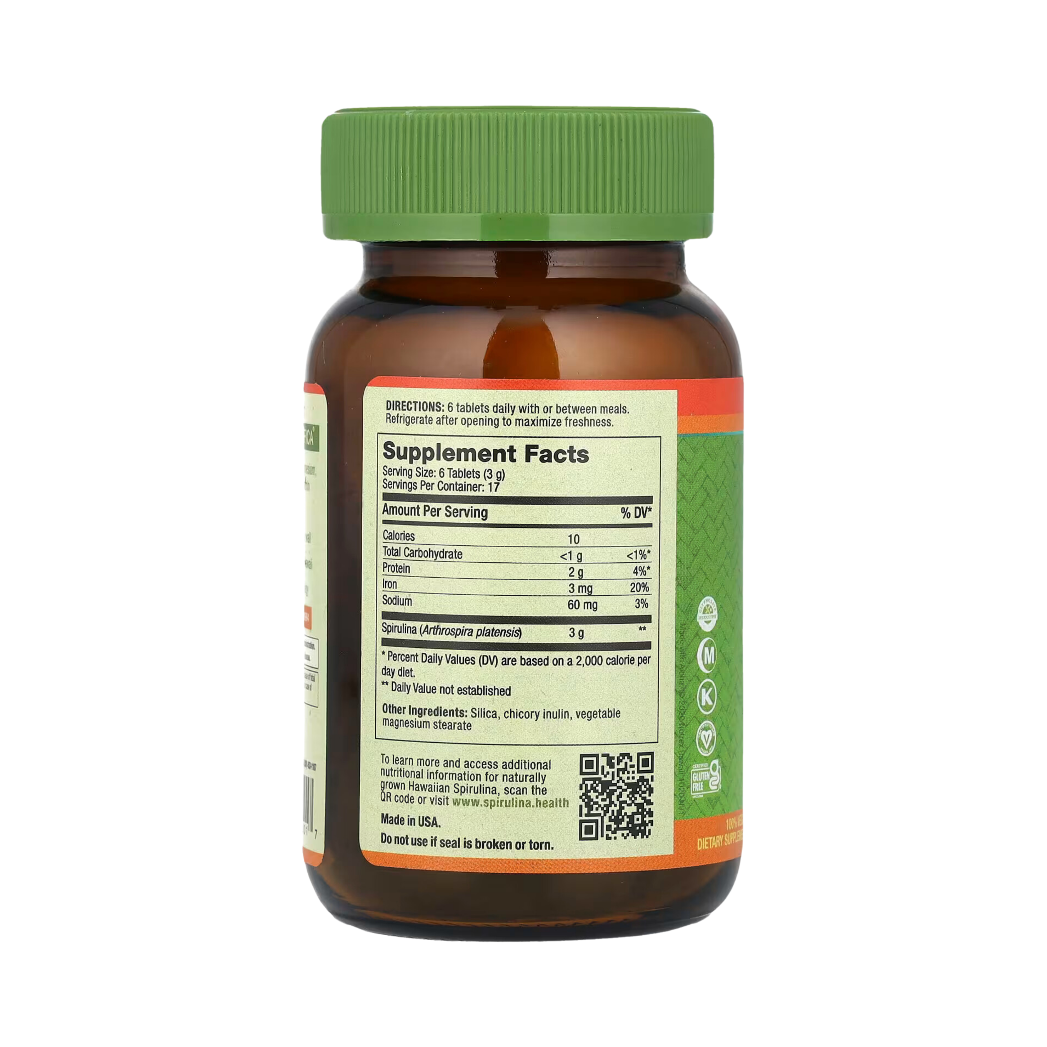 Nutrex Hawaii, Pure Hawaiian Spirulina, 500 Mg, 100 Tablets