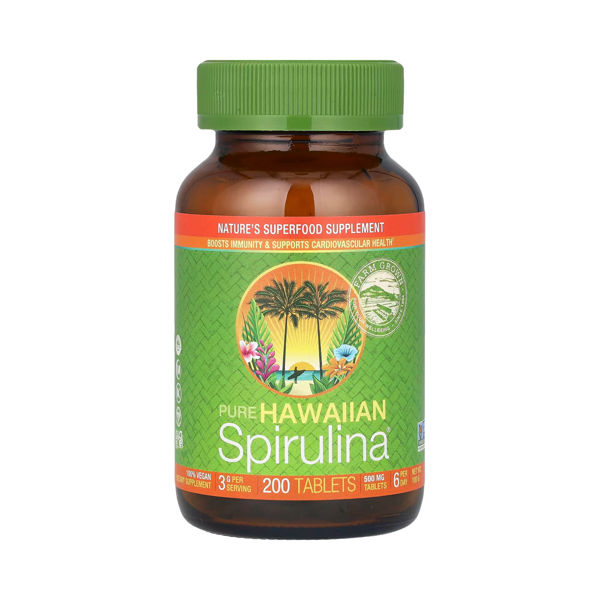Nutrex Hawaii, Pure Hawaiian Spirulina, 500 Mg, 200 Tablets