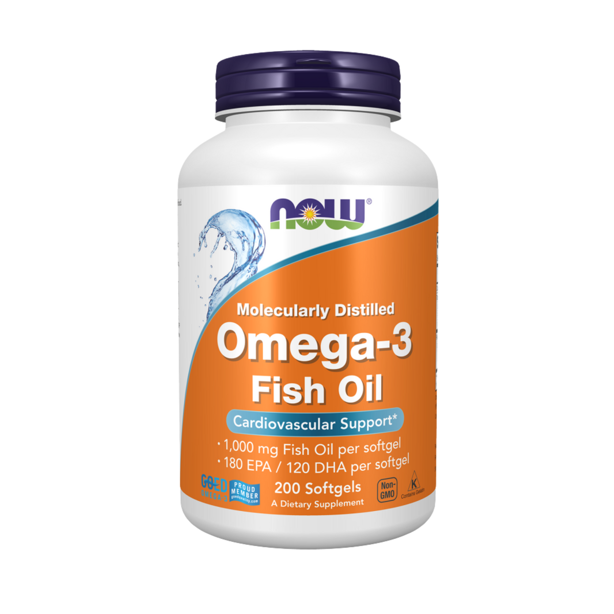 NOW Foods, Omega-3 Fish Oil, 200 Softgels
