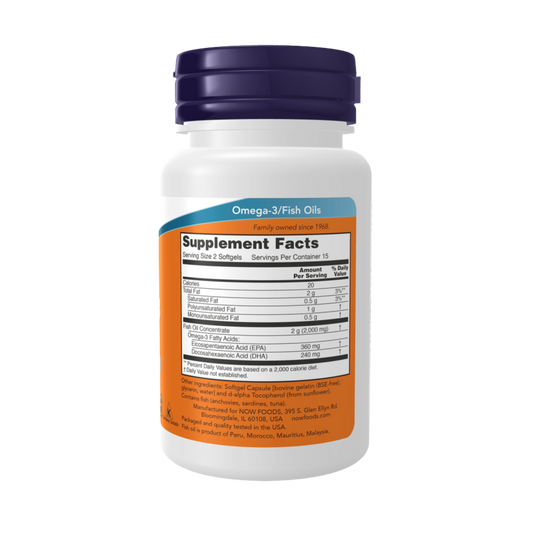 NOW Foods, Omega-3 Fish Oil, 200 Softgels