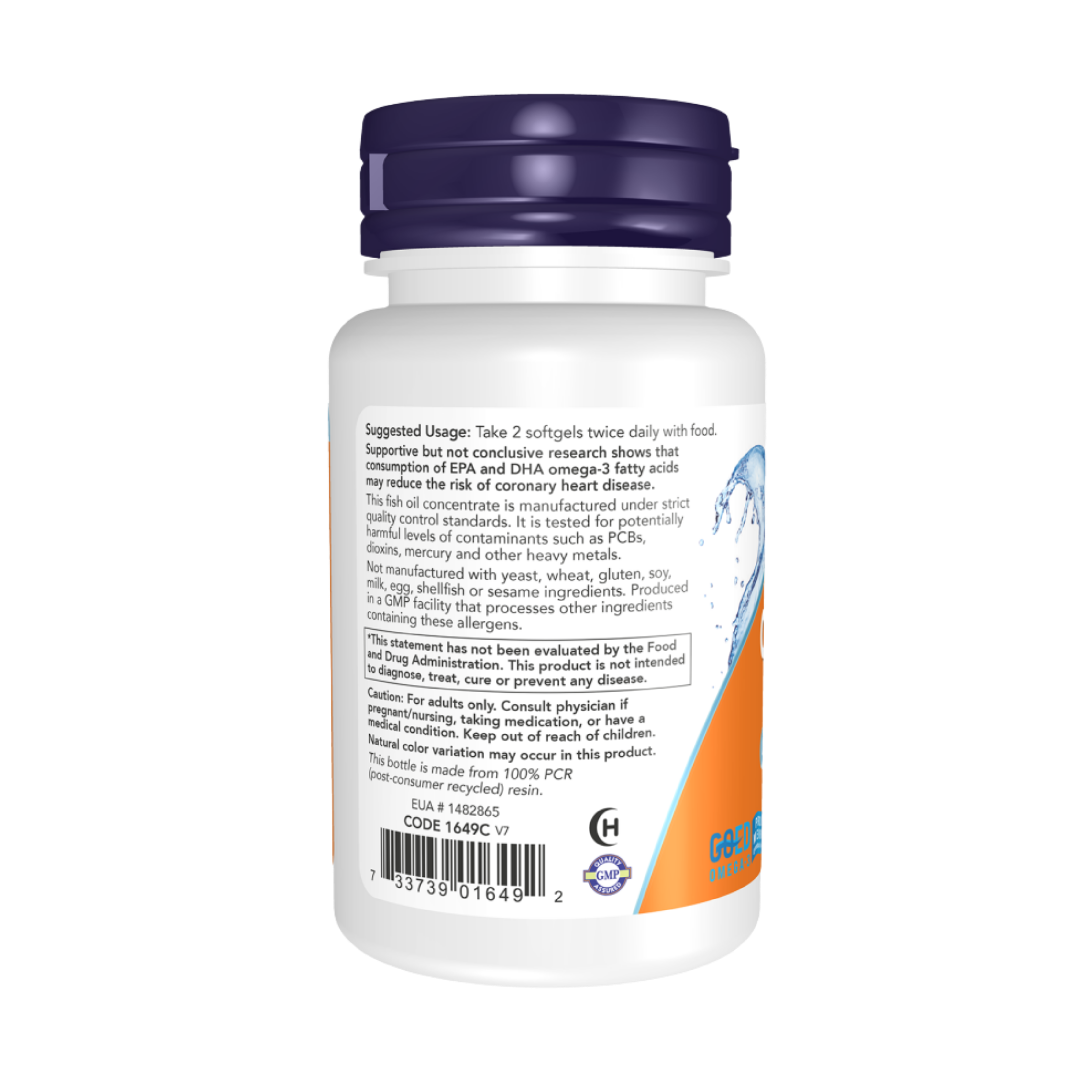 NOW Foods, Omega-3 Fish Oil, 200 Softgels