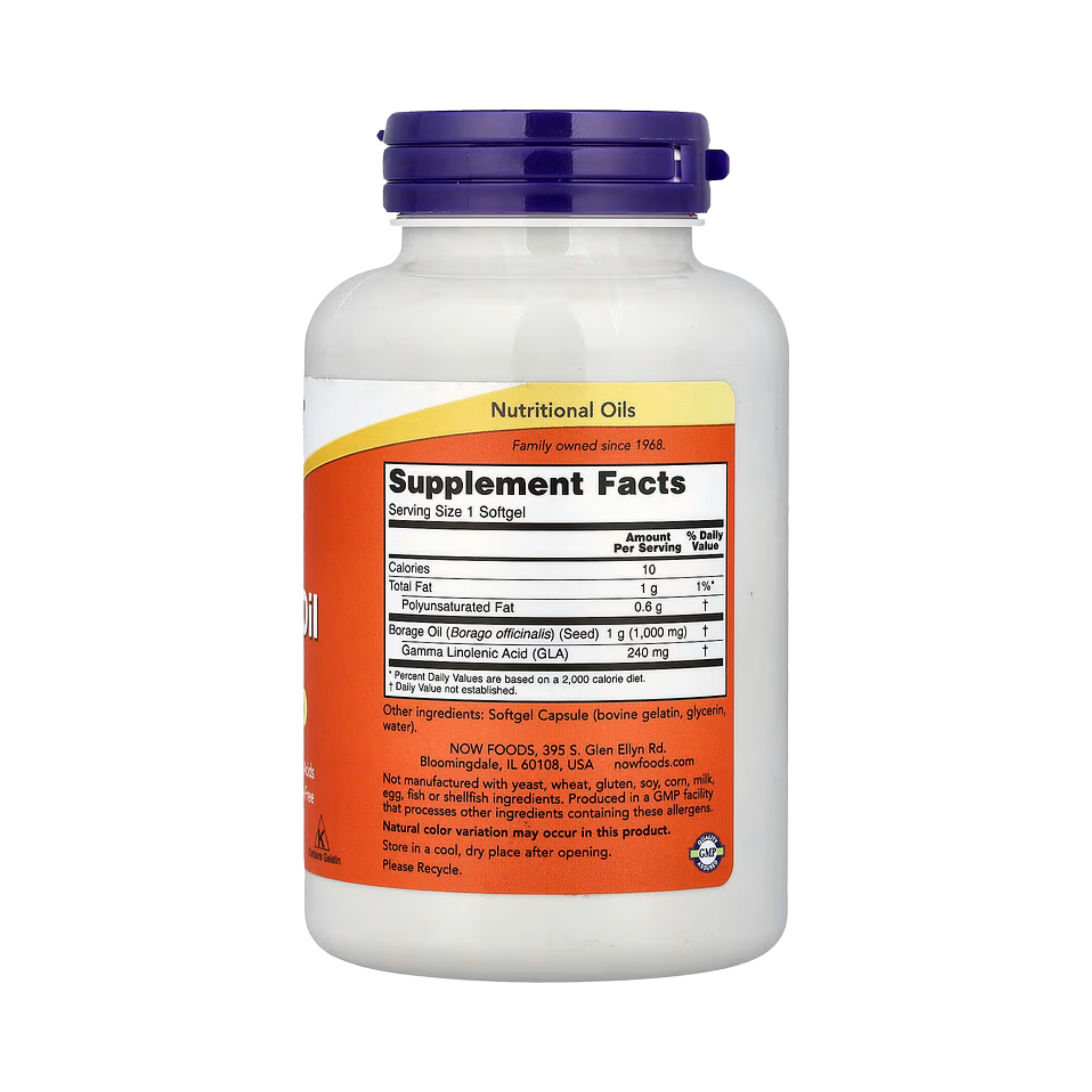 NOW Foods, Borage Oil, 120 Softgels