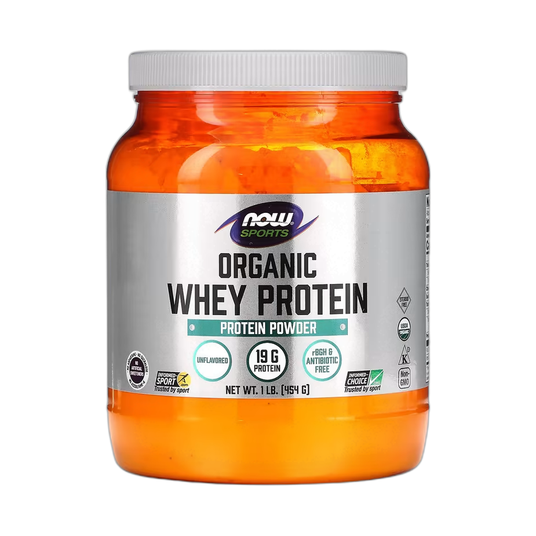 NOW Foods, Sports, Organic Whey Protein, Unflavored, 1 lb, 454 g