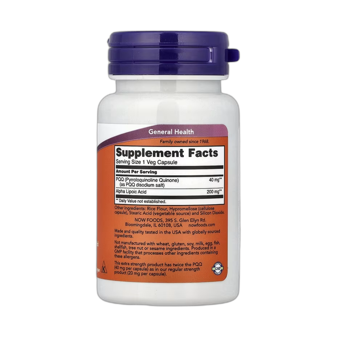 NOW Foods, PQQ With Alpha Lipoic Acid, 50 Veg Capsules