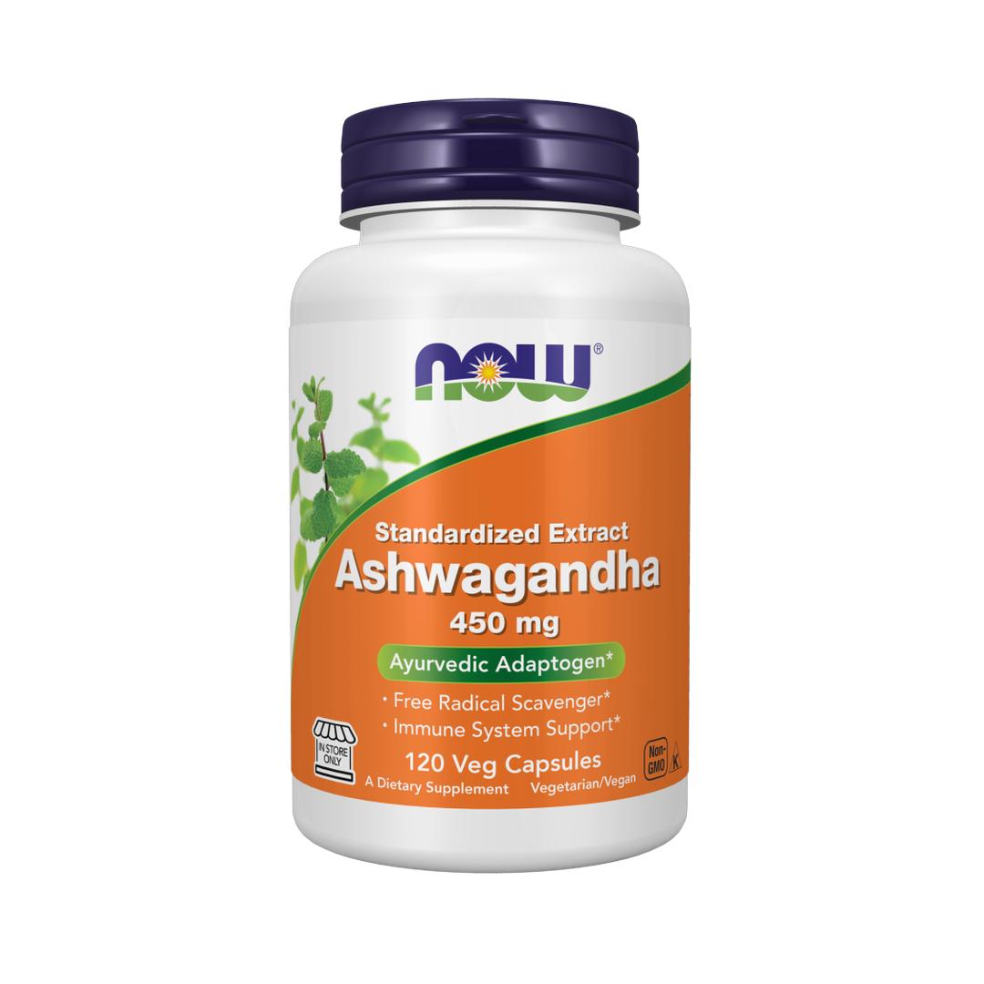NOW Foods, Ashwagandha, 450 MG, 120 veg Capsules