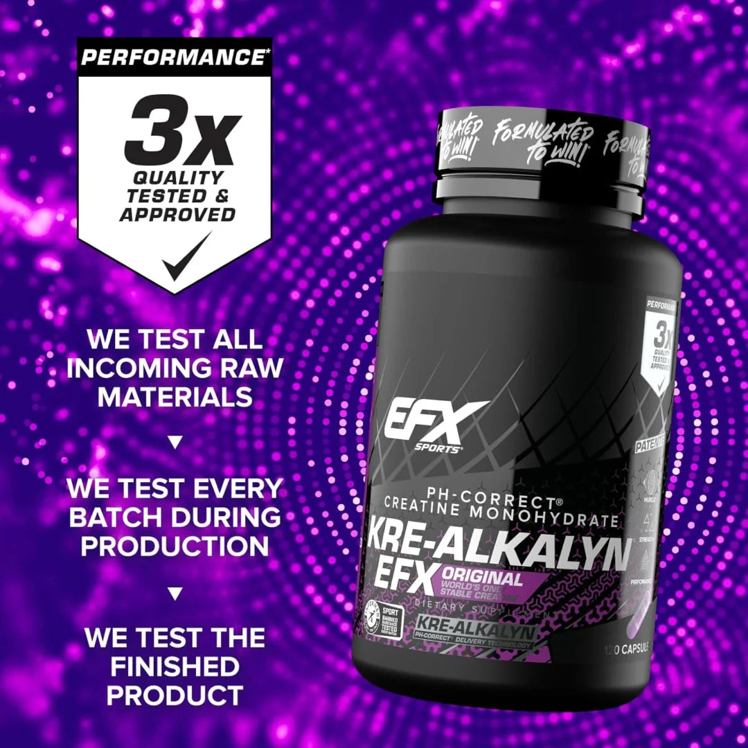 EFX Sports, Kre-Alkalyn® EFX, 120 Capsules (750 mg per Capsule)