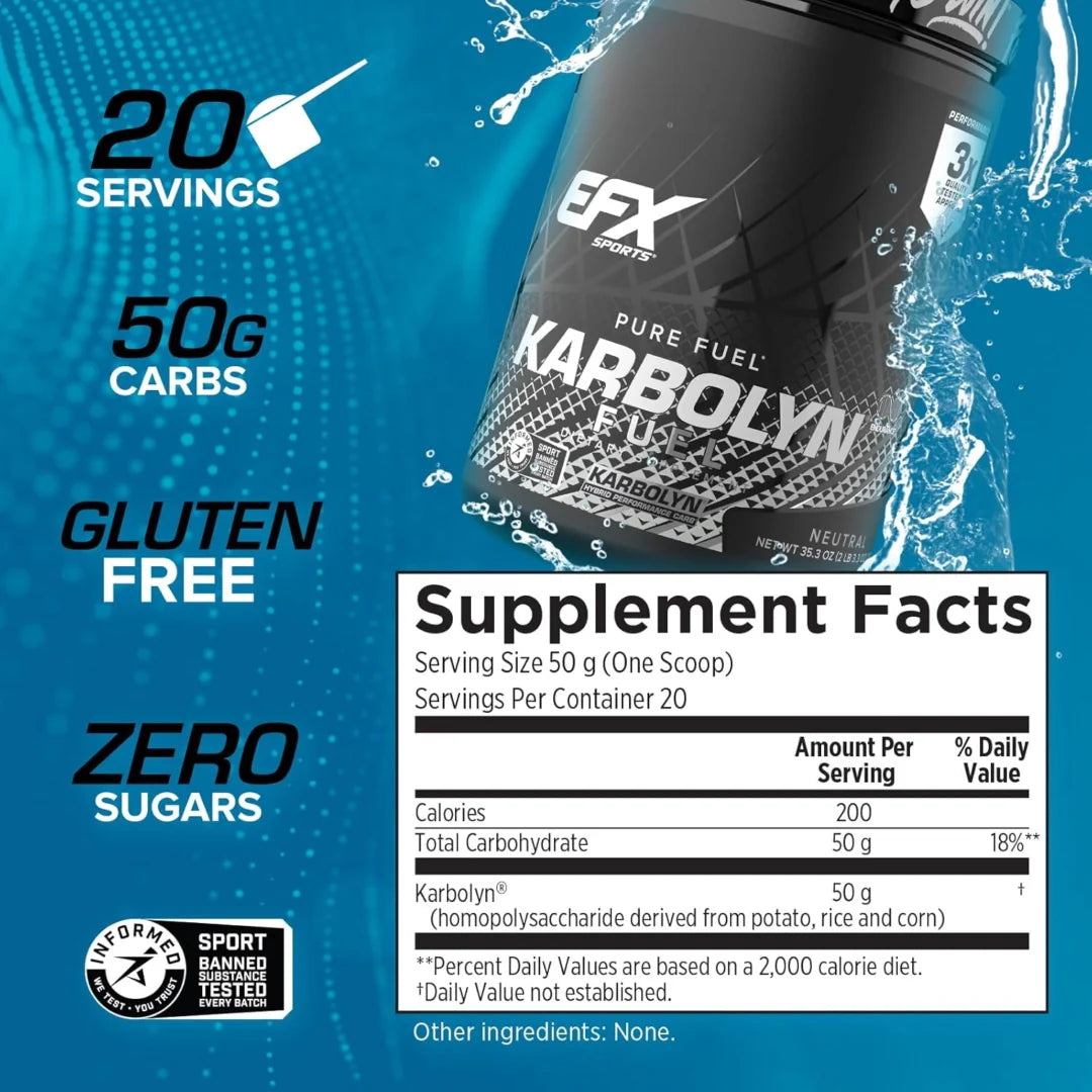 EFX Sports, Karbolyn Fuel, Neutral, 2 lb 35.3 oz (1,000 g)