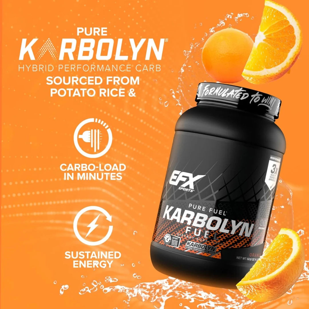 EFX Sports, Karbolyn® Fuel, Orange, 4 lb 4.8 oz (1,950 g)