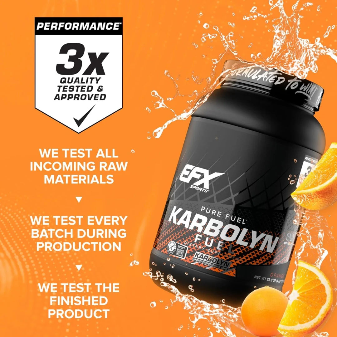 EFX Sports, Karbolyn® Fuel, Orange, 4 lb 4.8 oz (1,950 g)