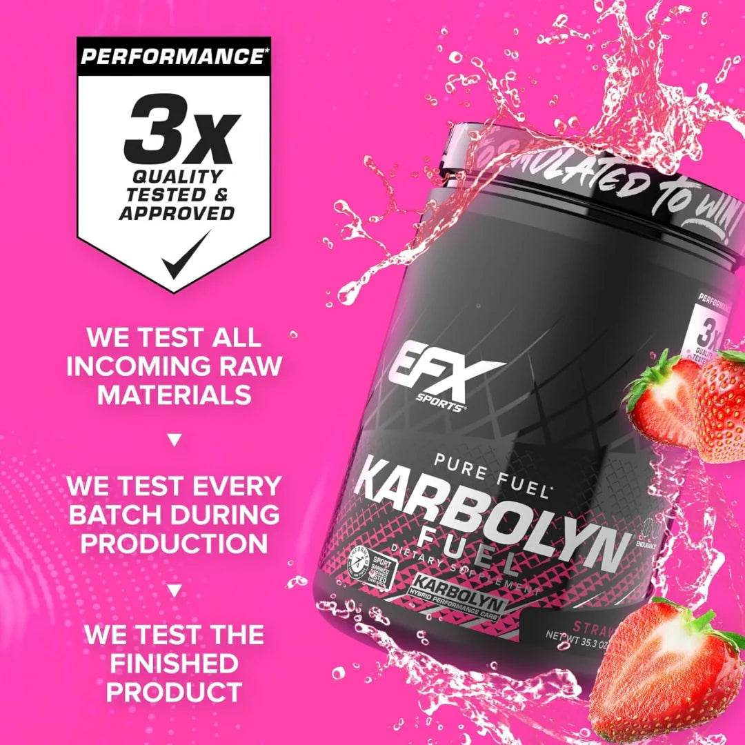 EFX Sports, Karbolyn Fuel, Strawberry, 35.3 oz, 1000 g