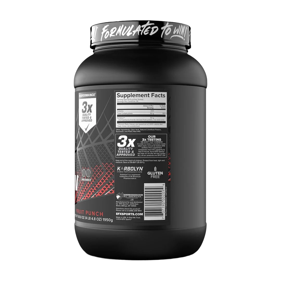 EFX Sports, Karbolyn Fuel, Fruit Punch , 4 lb 4.8 oz (1,950 g)