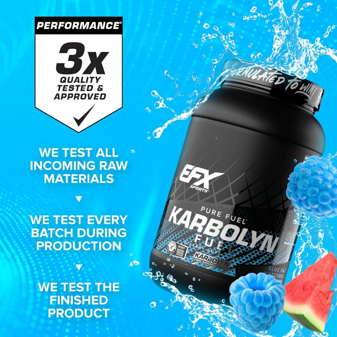 EFX Sports, Pure Fuel, Karbolyn Fuel®, Blue Razz Watermelon, 4 lb 4.8 oz (1,950 g)