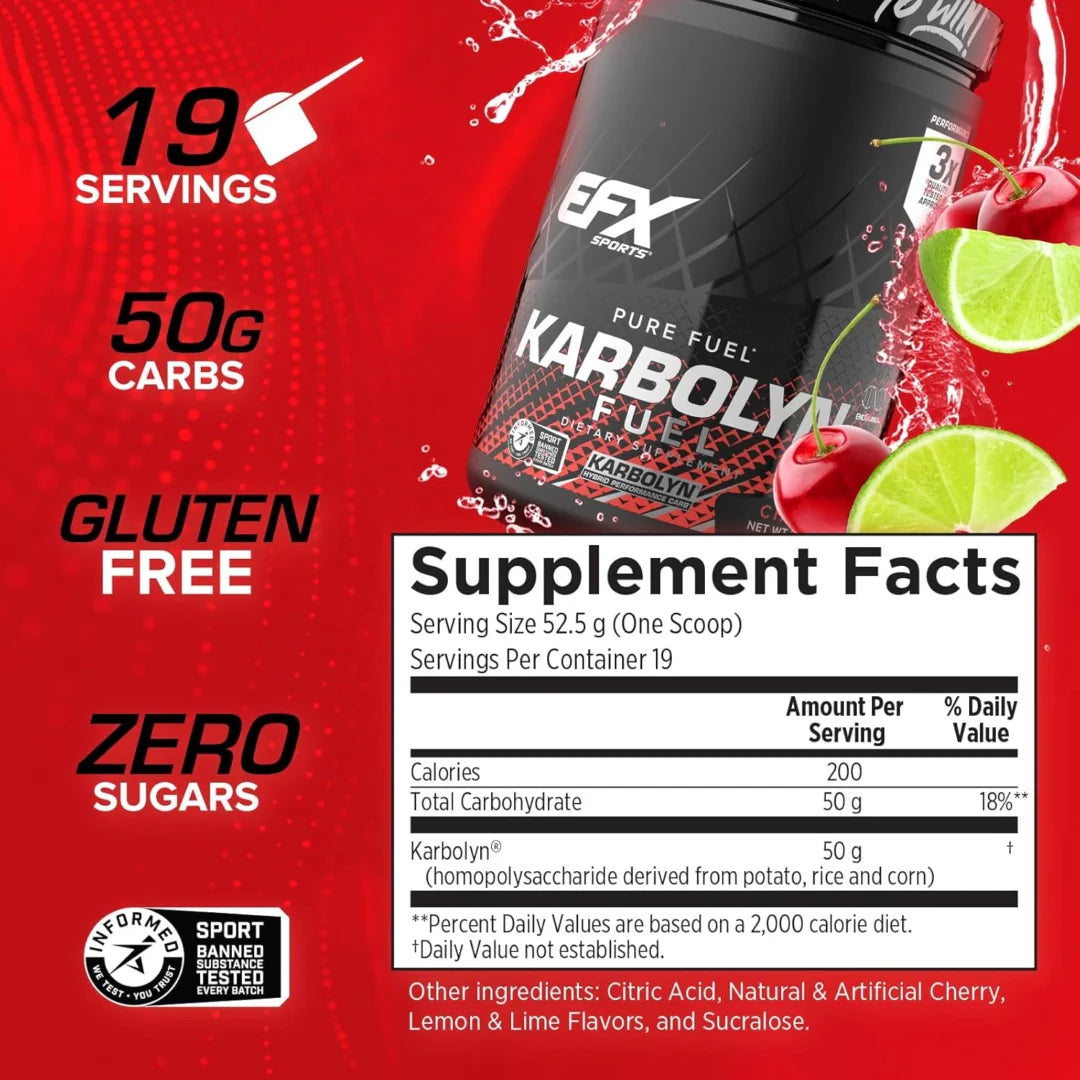 EFX Sports, Karbolyn Fuel, Cherry Lemoade, 35.3 oz