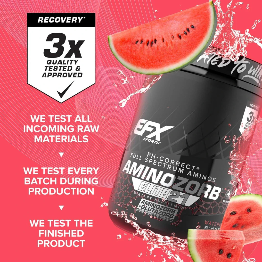 EFX Sports, AminoZorb® Elite 21, Watermelon, 13.76 oz (390 g)