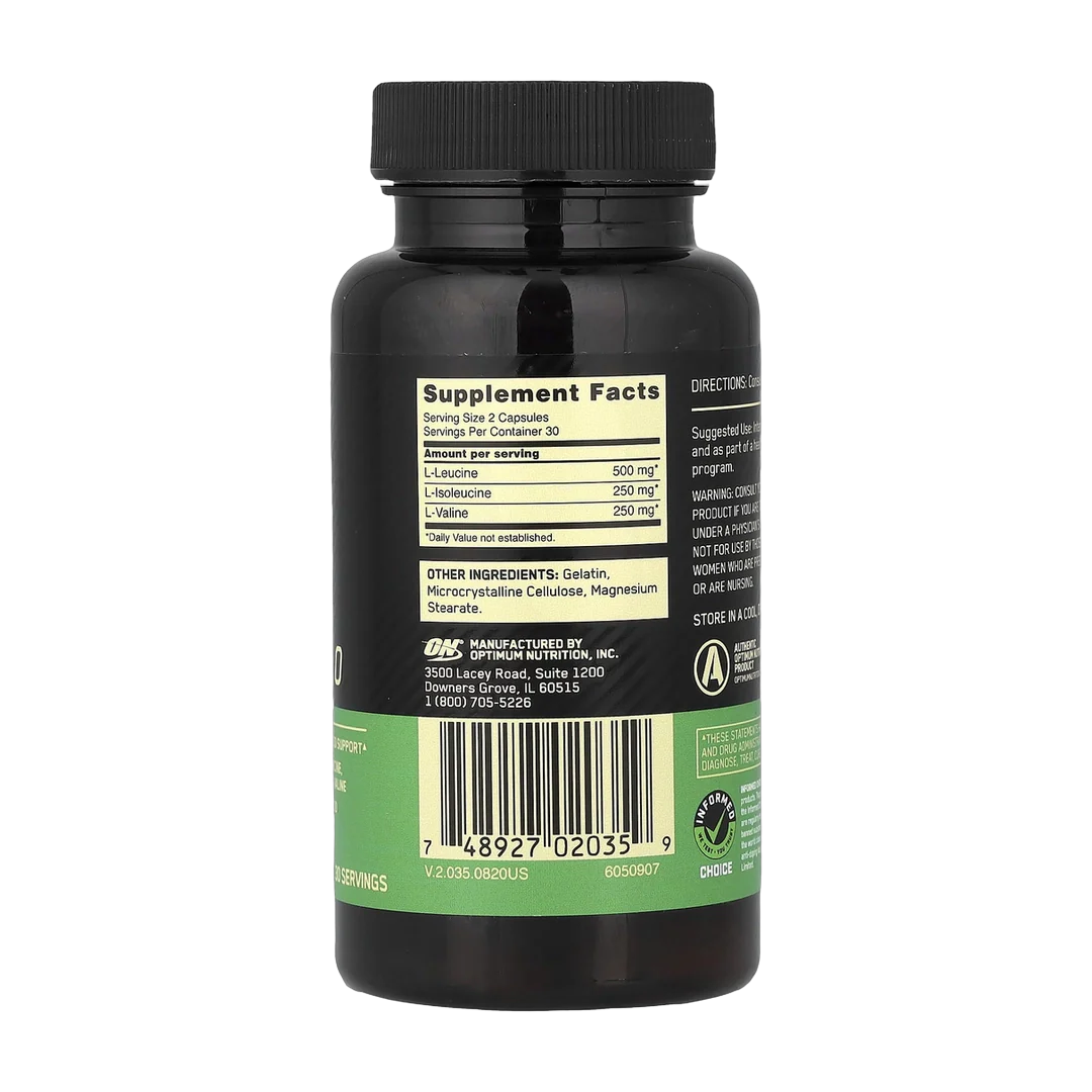 Optimum Nutrition, BCAA 1000, 60 Capsules (500 mg per Capsule)