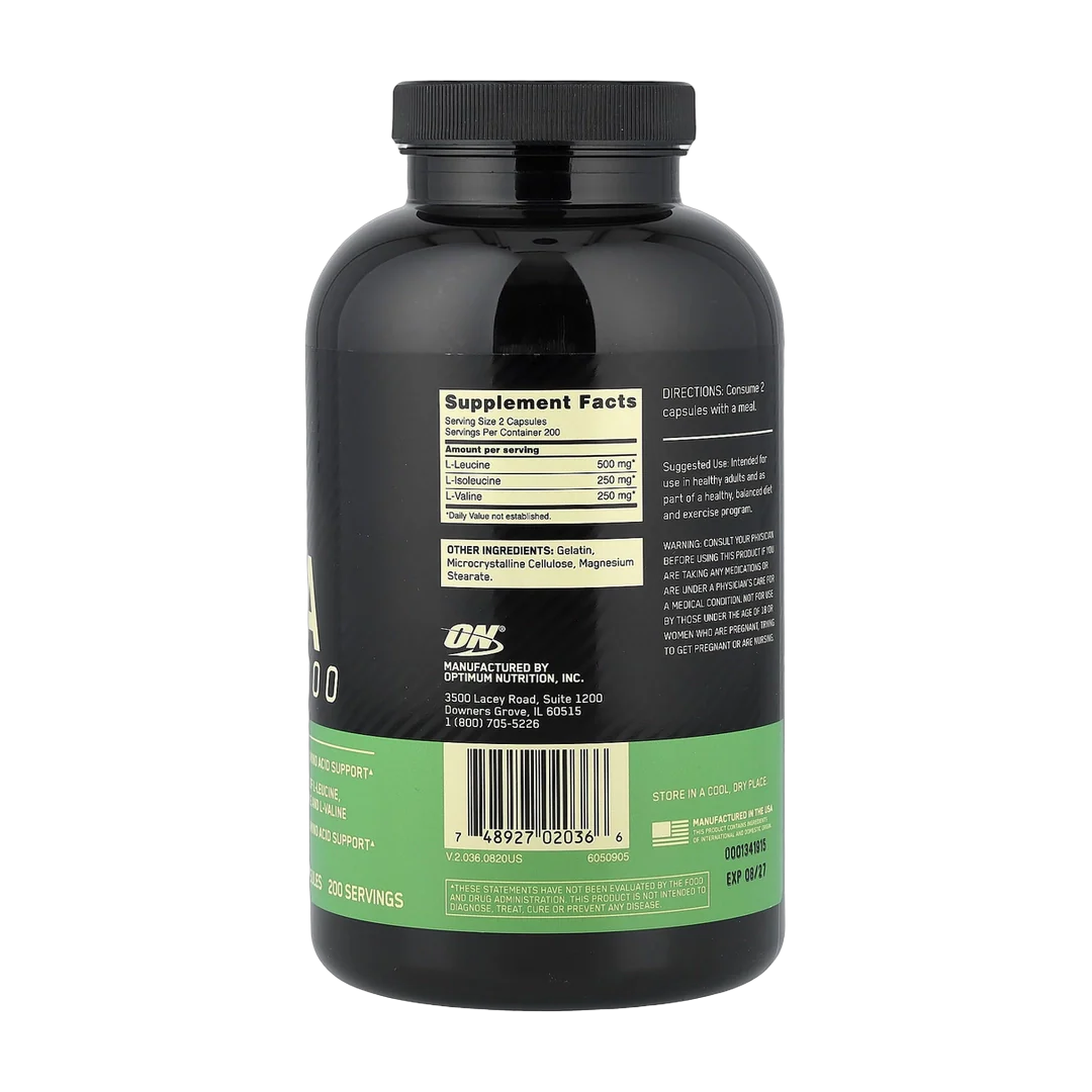 Optimum Nutrition, BCAA 1000, 400 Capsules (500 mg per Capsule)