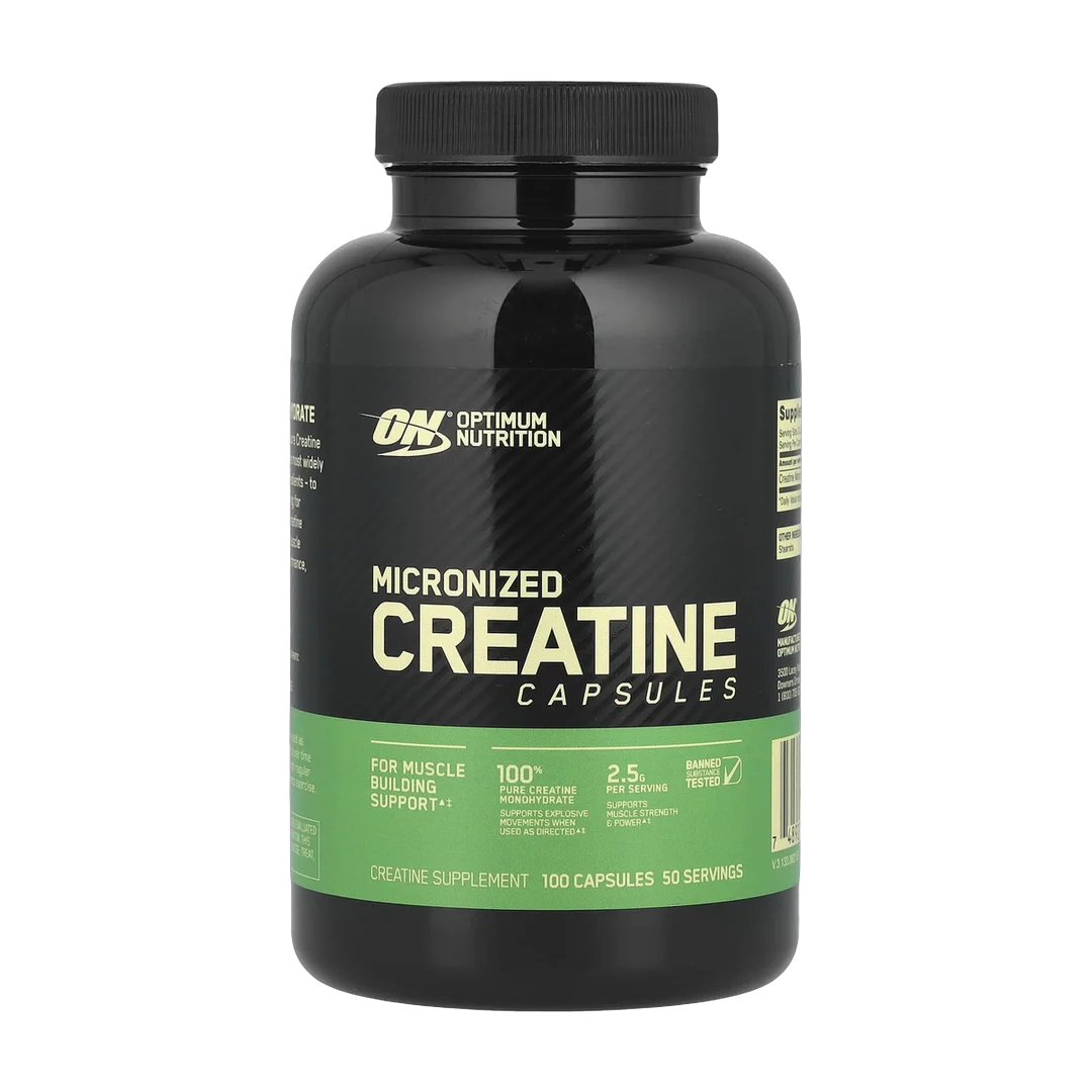 Optimum Nutrition, Micronized Creatine Capsules, 100 Capsules (1.25 g per Capsule )