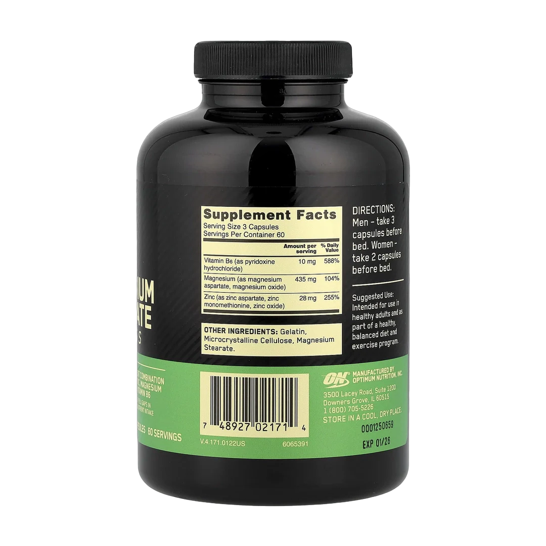 Optimum Nutrition, Zinc Magnesium Aspartate, 180 Capsules