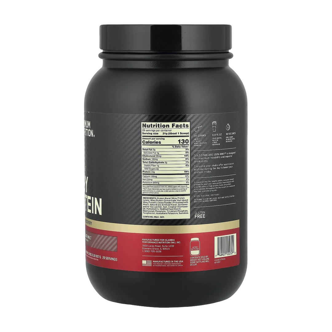 Optimum Nutrition, Gold Standard® 100% Whey, Chocolate Malt, 2 lb (907 g)