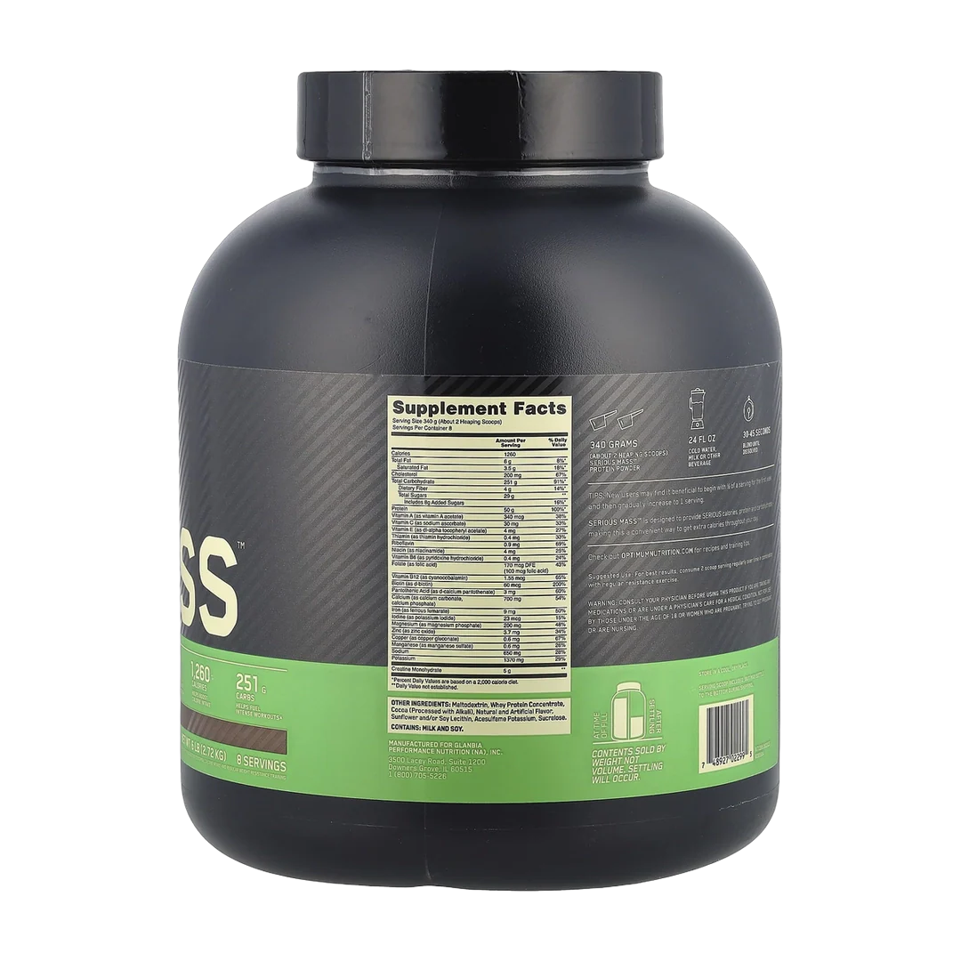 Optimum Nutrition, Serious Mass™, Chocolate, 6 lb (2.72 kg)