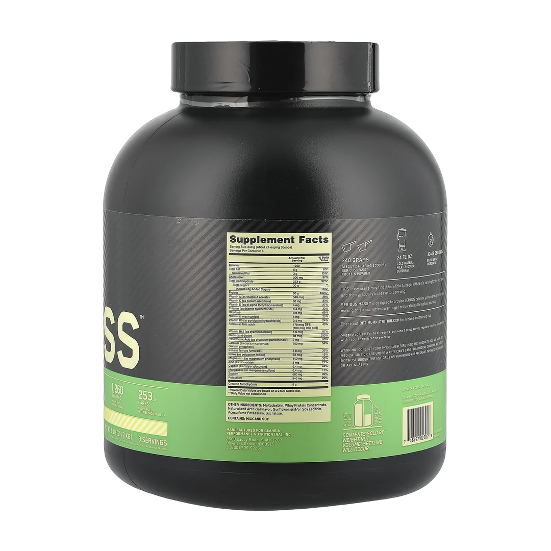 Optimum Nutrition, Serious Mass™, Vanilla, 6 lb (2.72 kg)