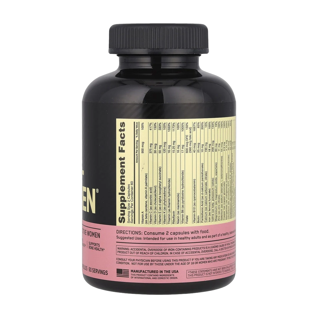 Optimum Nutrition, Opti-Women®, Multivitamin for Active Women, 120 Capsules