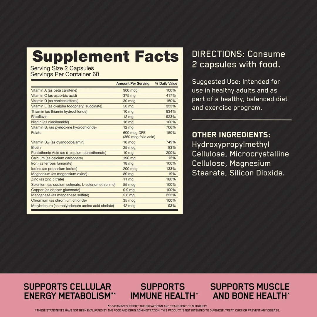 Optimum Nutrition, Opti-Women®, Multivitamin for Active Women, 120 Capsules