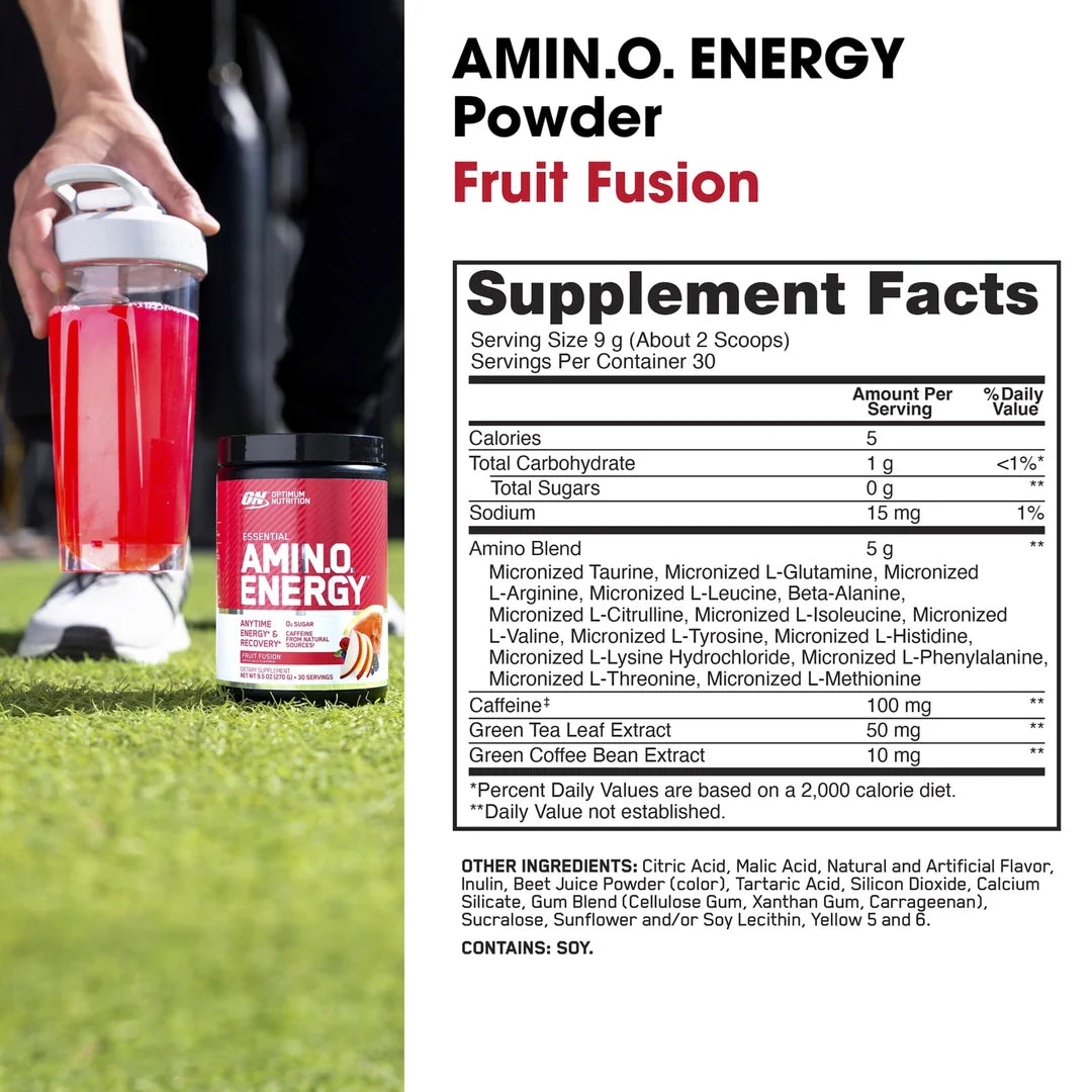 Optimum Nutrition, Essential Amin.O. Energy®, Fruit Fusion, 9.5 oz (270 g)