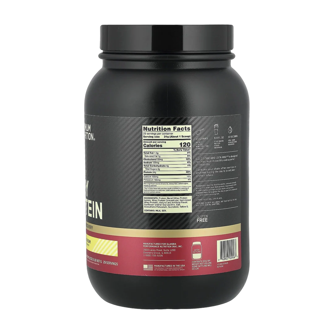 Optimum Nutrition, Gold Standard® 100% Whey, Banana Cream, 2 lbs (907 g)