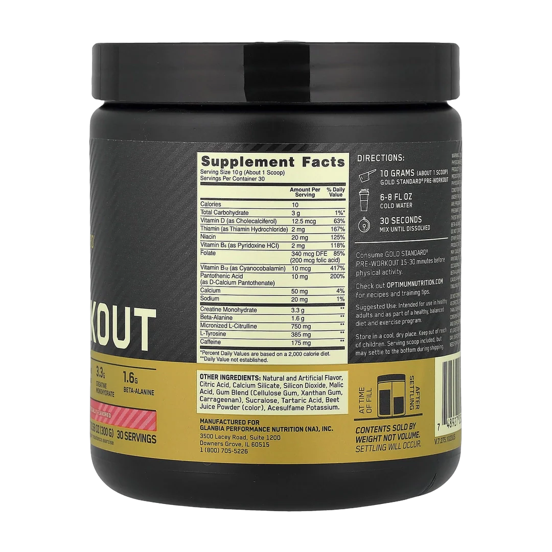 Optimum Nutrition, Gold Standard® Pre-Workout, Watermelon Candy, 10.58 oz (300 g)