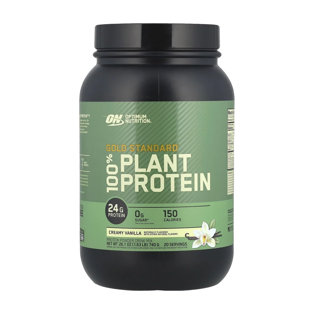 Optimum Nutrition, Gold Standard® 100% Plant Protein, Creamy Vanilla, 1.63 lbs (740 g)