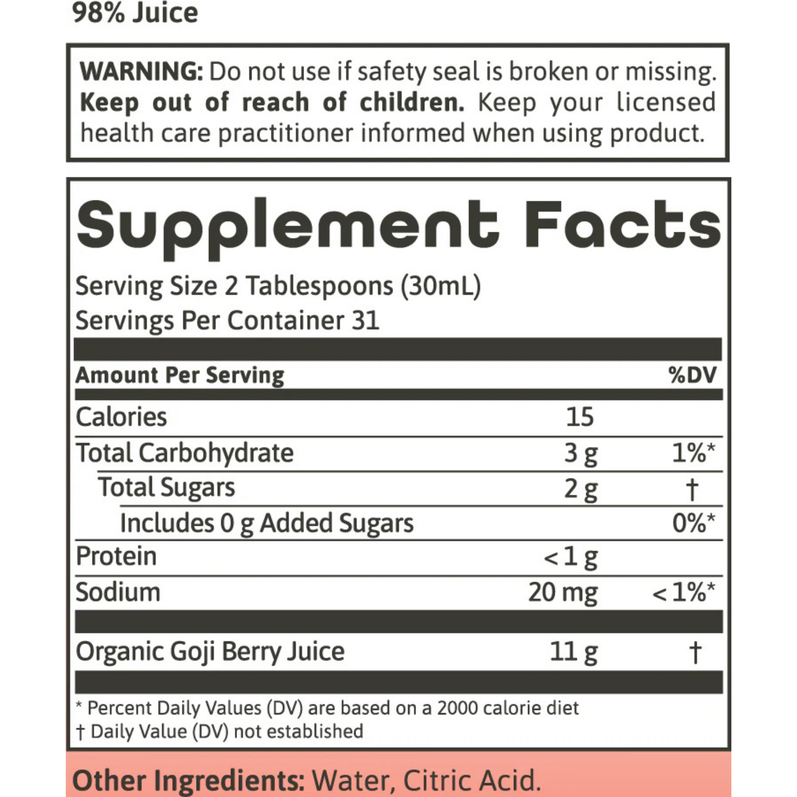 Dynamic Health, Goji Gold Juice, 32 fl oz, 946 ml