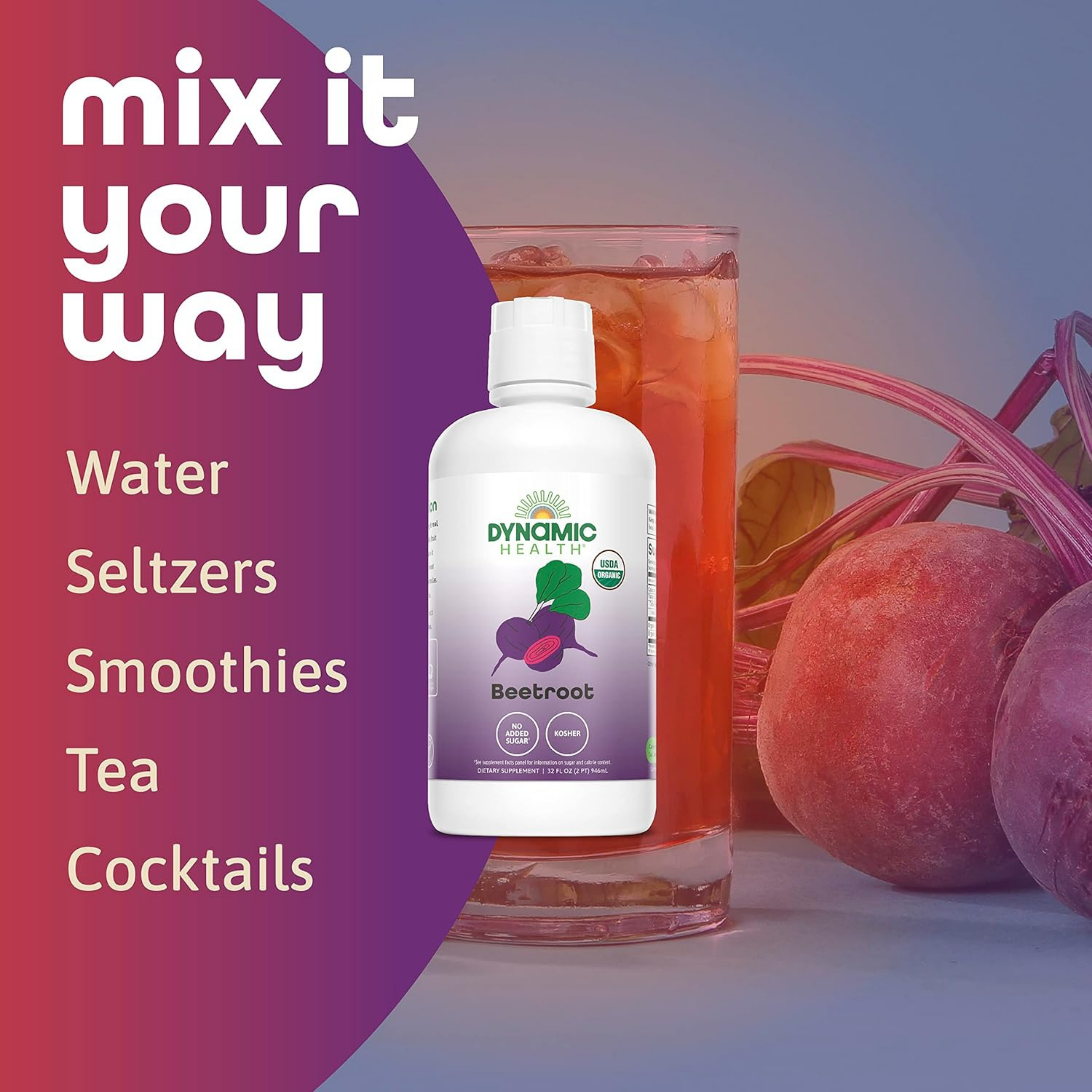Dynamic Health, Beetroot, 32 fl oz, 946 ml