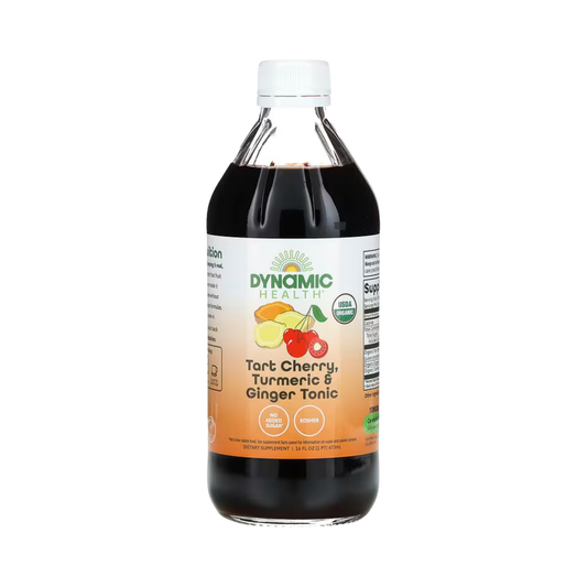 Dynamic Health, Tart Cherry, Turmeric & Ginger Tonic, Glass, 16 fl oz, 473 ml