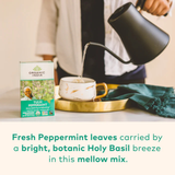 Organic India, Tulsi Tea, Peppermint, Caffeine Free, 18 Infusion Bags, 1.08 Oz