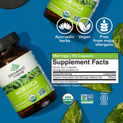 Organic India, Moringa, 700 Mg, 90 Vegetarian Caps
