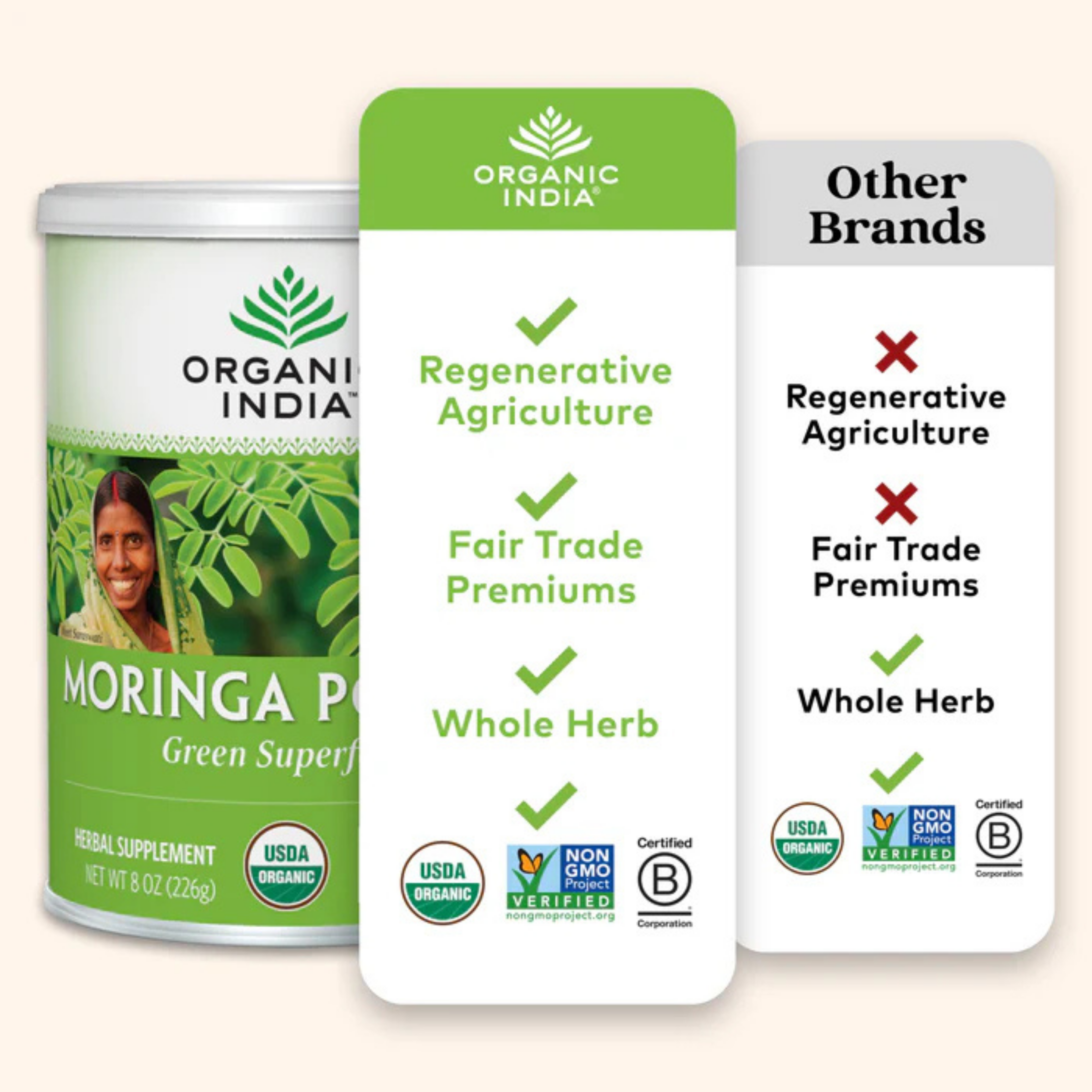 Organic India, Moringa Green Superfood, 8 Oz