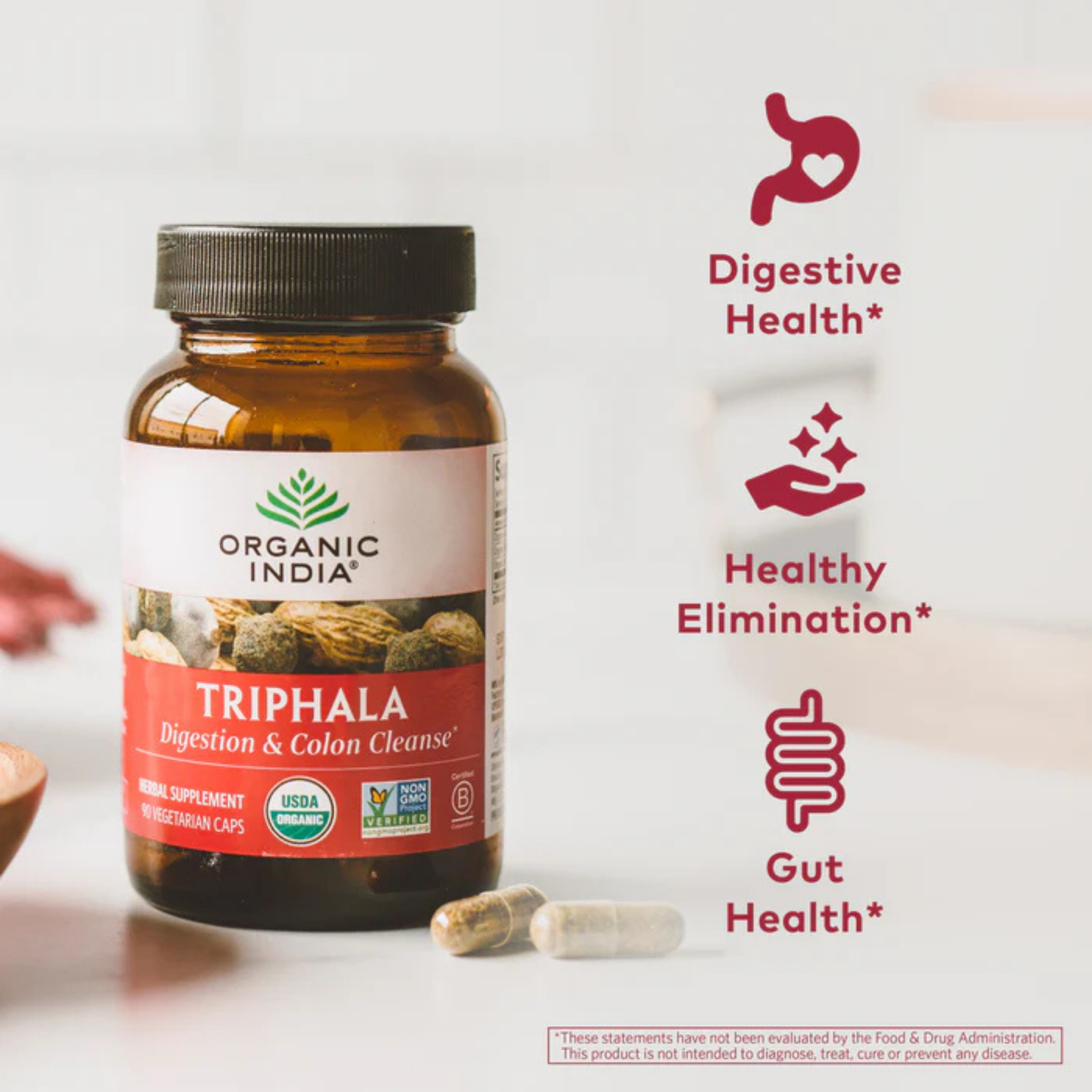 Organic India, Triphala, 180 Vegetarian Caps