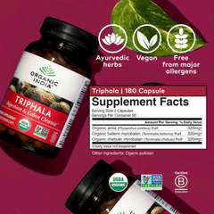 Organic India, Triphala, 180 Vegetarian Caps
