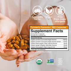 Organic India, Turmeric Formula, 180 Vegetarian Caps
