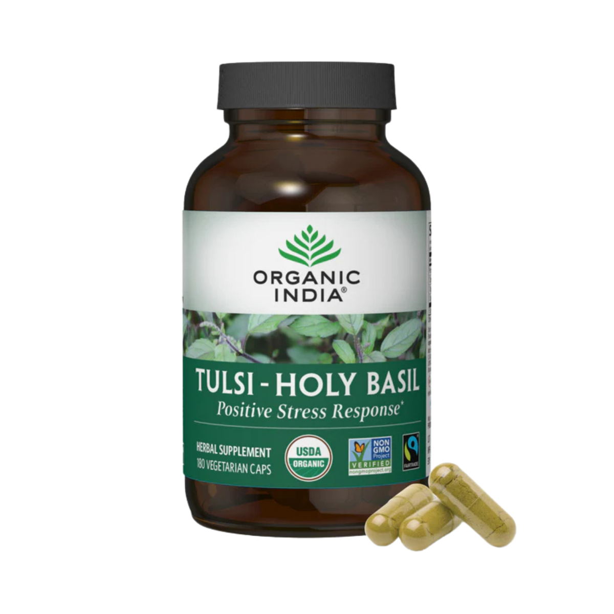 Organic India, Tulsi-Holy Basil, 180 Vegetarian Caps