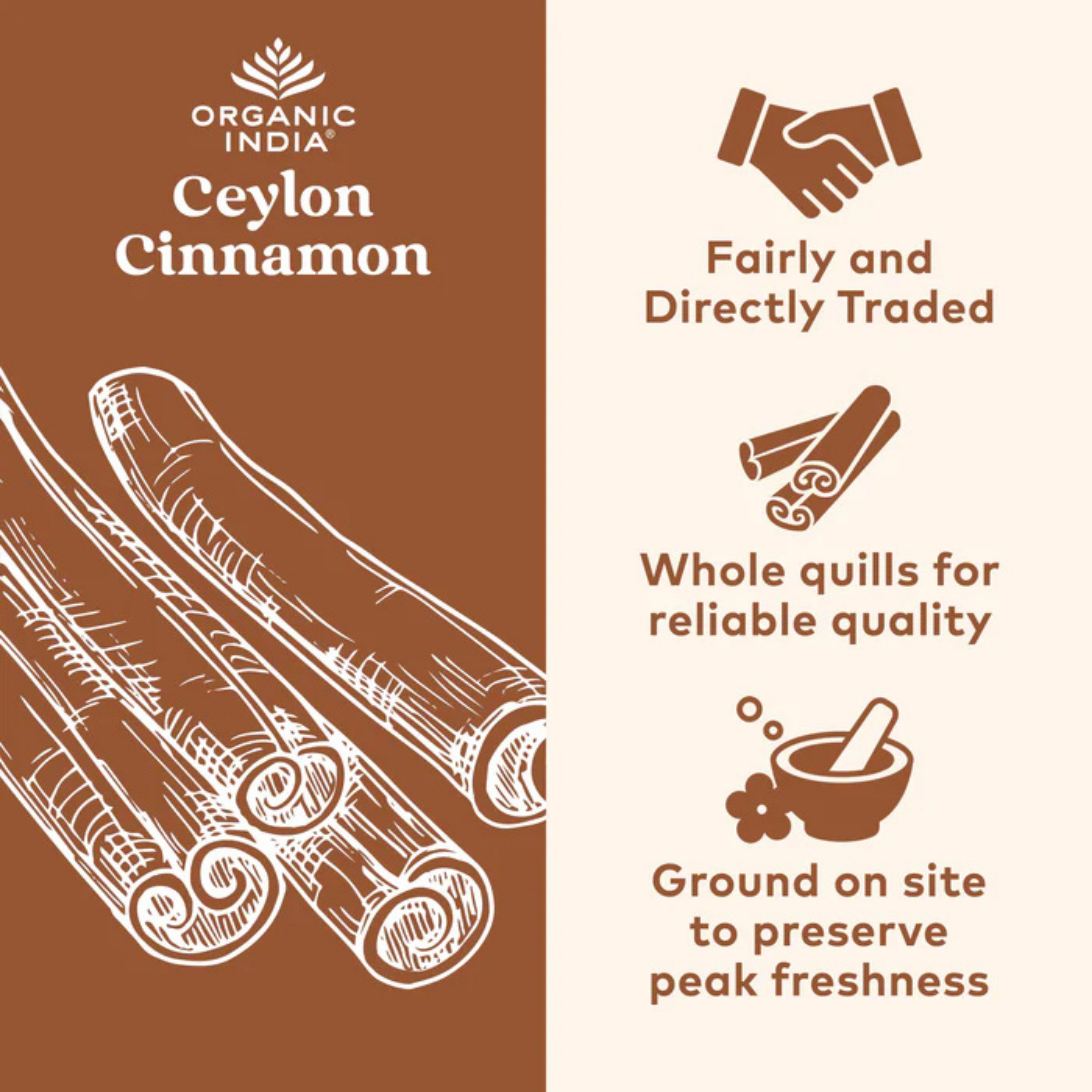 Organic India, Ceylon Cinnamon, 650 Mg, 90 Vegetarian Caps